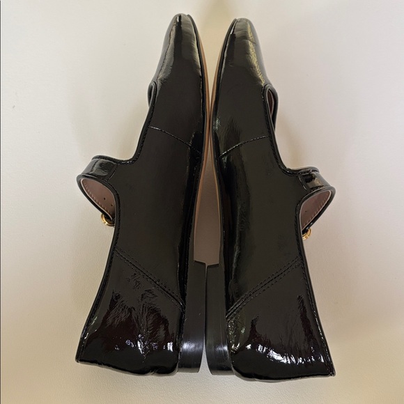 Sam Edelman Michaela Patent Leather Look Mary Jane Shoes Black Buckle Size 7.5 - Picture 6 of 12